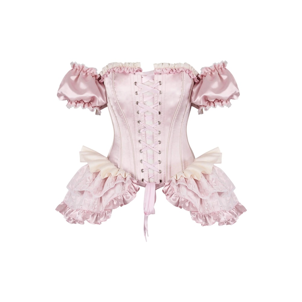 Attitude Corsets - Eclipse Cinderella Rococo Vollbrust Korsett - Rosa